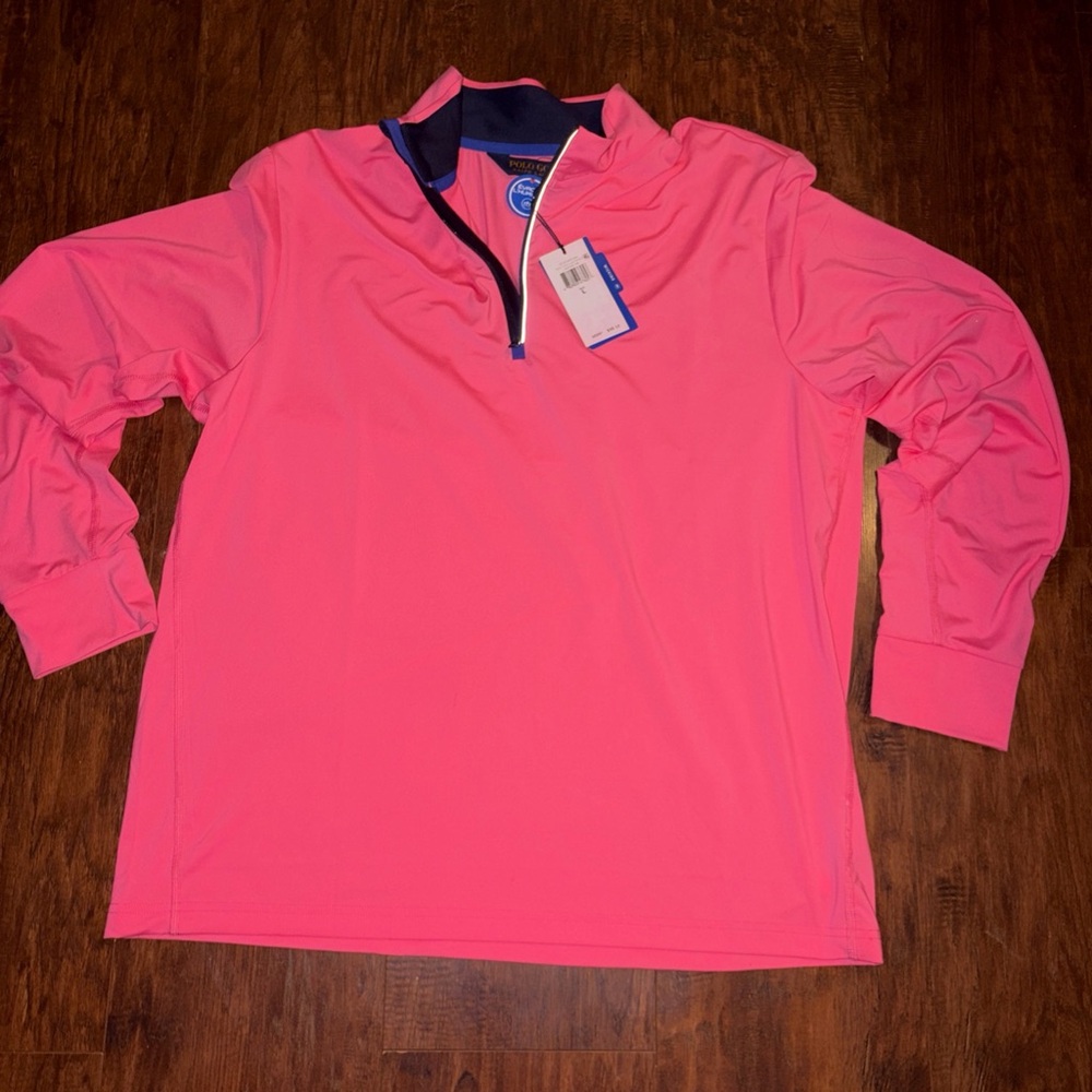 Polo Ralph Lauren Pink Quarter-Zip Women's Sweatshirt NWT